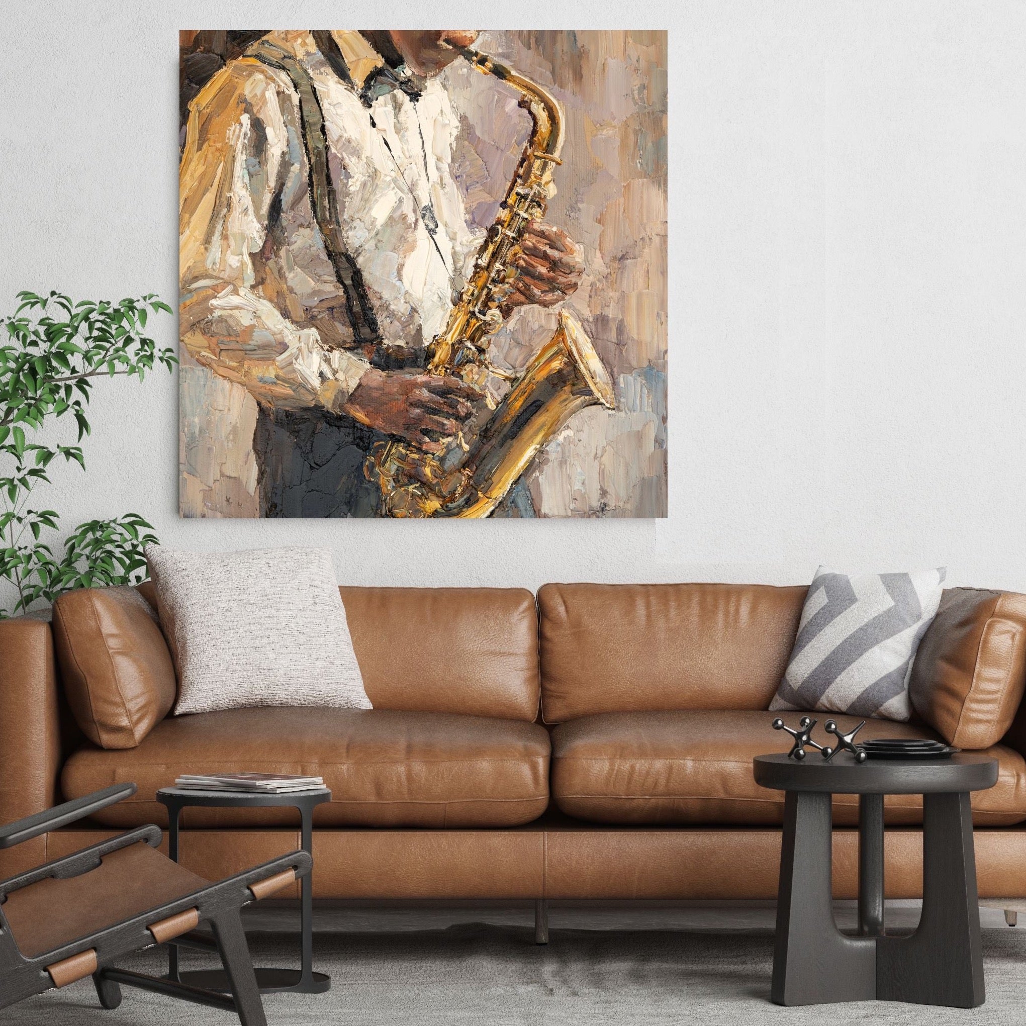 Schilderij The Sax Man (Canvas)